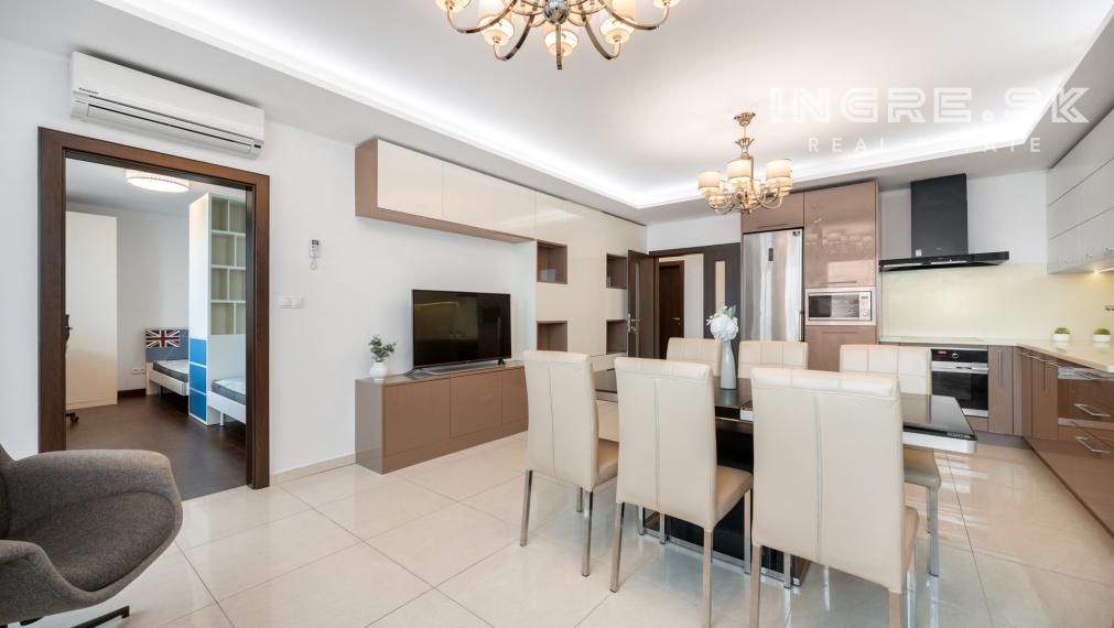 PRENÁJOM VEĽKÝ 4 IZBOVÝ BYT S LOGGIOU 2 X PARKING BRATISLAVA KARLOVA VES